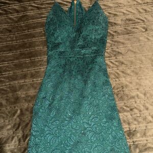 Elegant Green Lace Dress